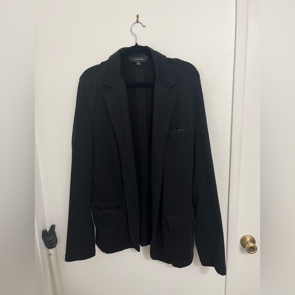 Adam Levine Collection A.L.C. Men’s Knit Black Blazer Size Medium